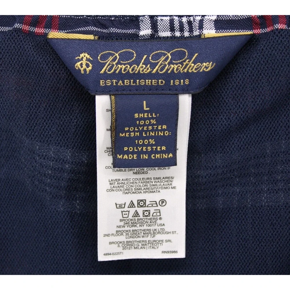 Brooks Brothers Sz L Men's Plaid Lined Swim Trunks Beach Boat Summer